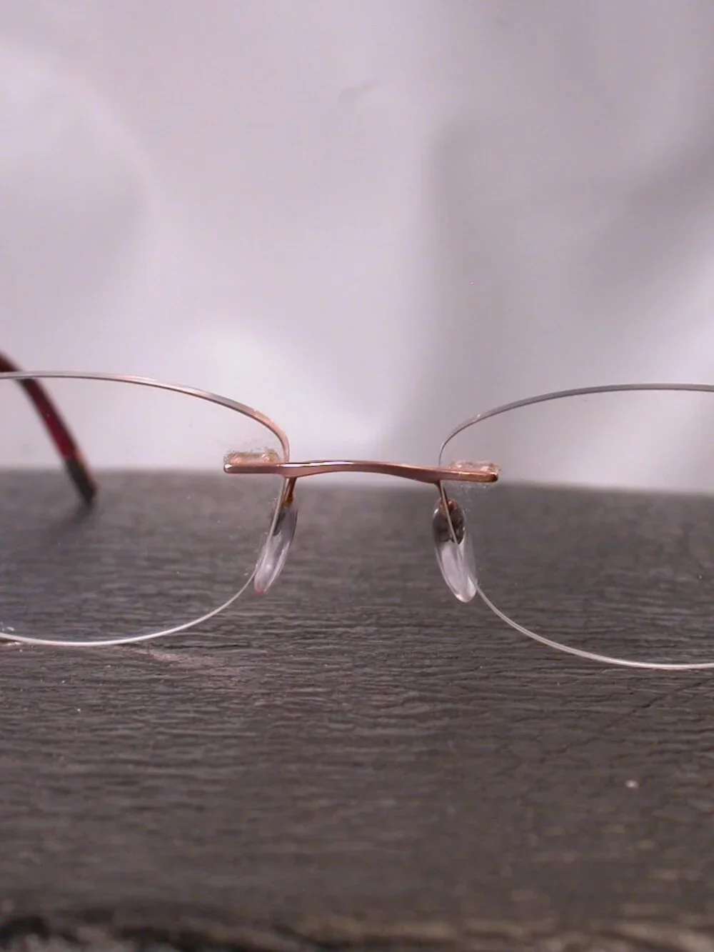 Silhouette Titan Frameless Red and Gold Eyeglasses Made in Austria